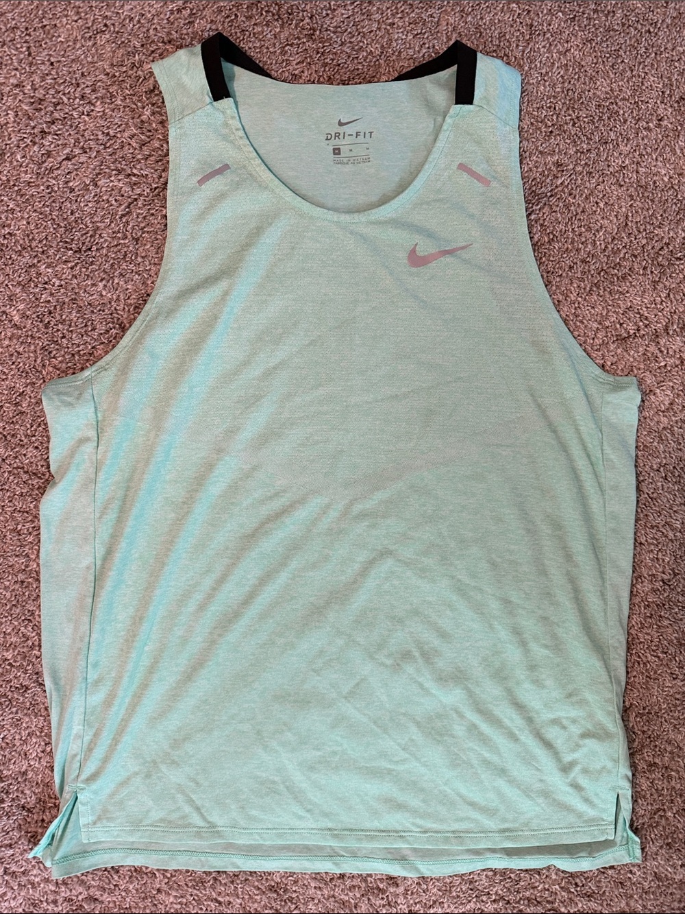 Nike Men’s Mint Green Dri-FIT Athletic Tank Sz Medium